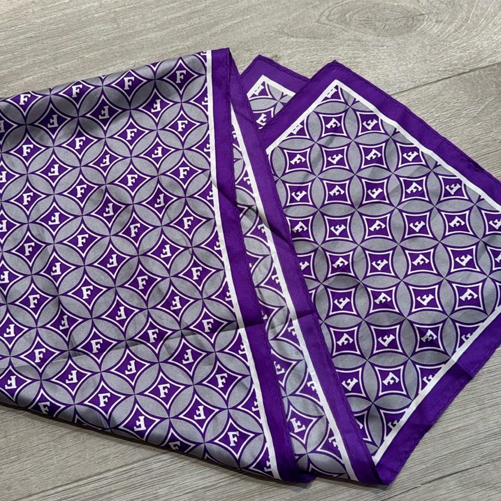 Furman University silk scarf never used